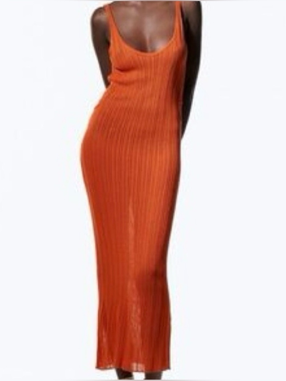 NWOT Zara Sleeveless Ribbed Maxi Dress, M